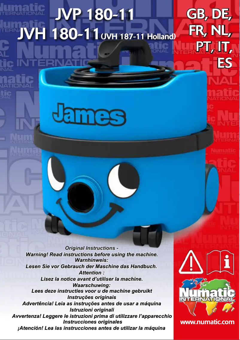 Image de la première page du manuel de l'appareil James JVP187-11