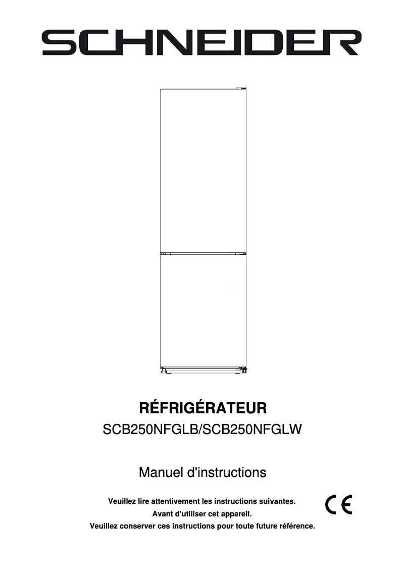Page 1 de la notice Manuel utilisateur Schneider SCB250NFGLW