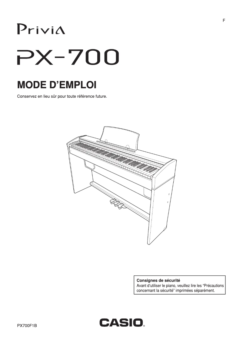 Page n°1 - Manuel utilisateur Casio PX-700
