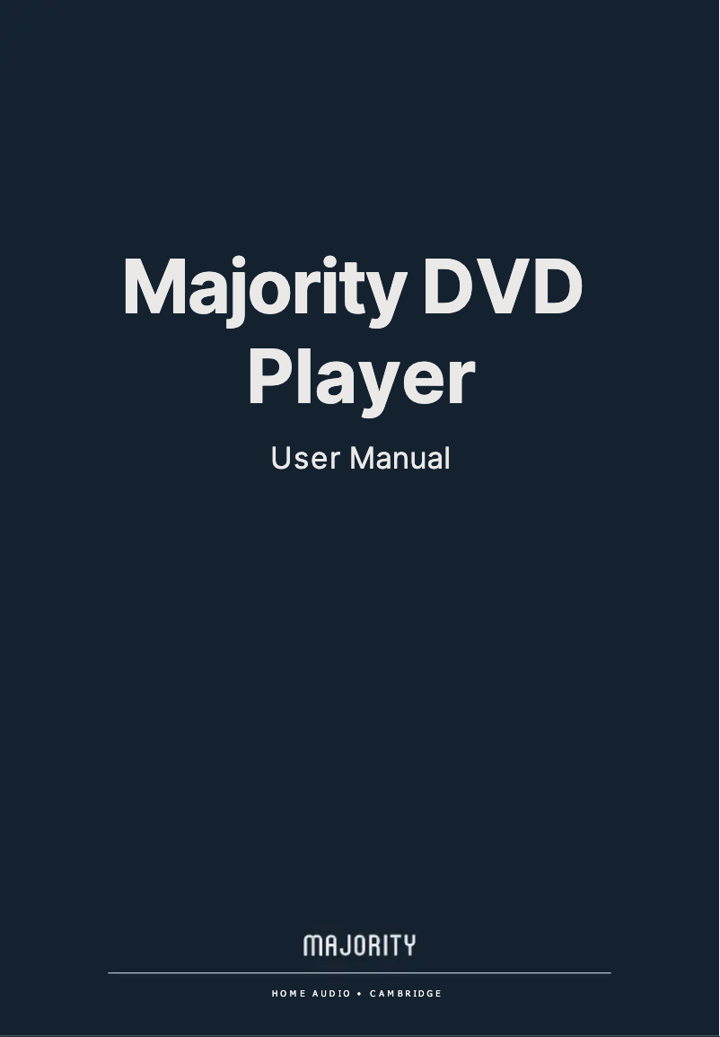 Page 1 de la notice Manuel utilisateur Majority DVD Player