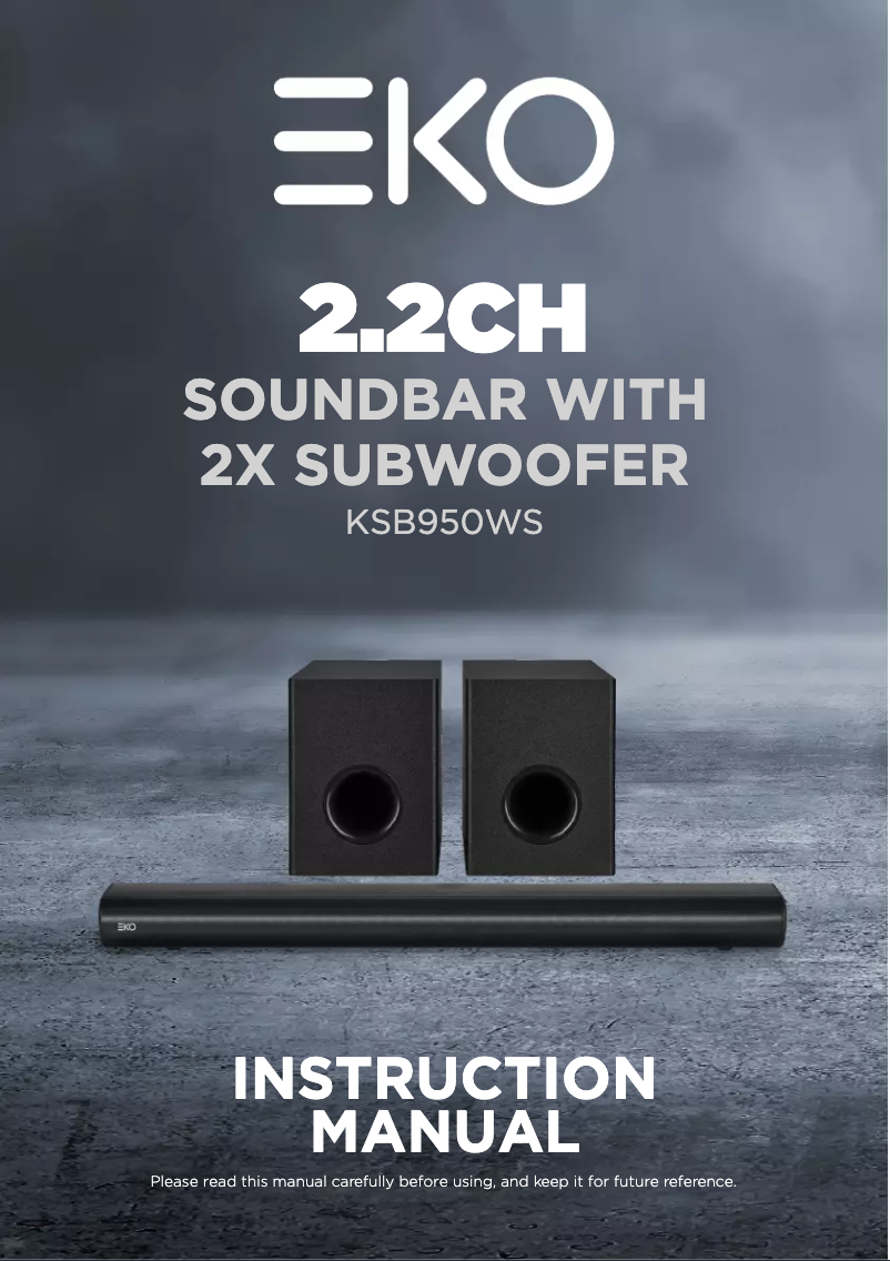 Page 1 de la notice Manuel utilisateur EKO KSB950WS