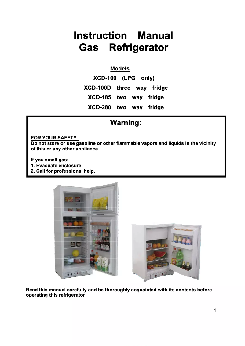 Page 1 de la notice Manuel utilisateur Bushman XCD185-W