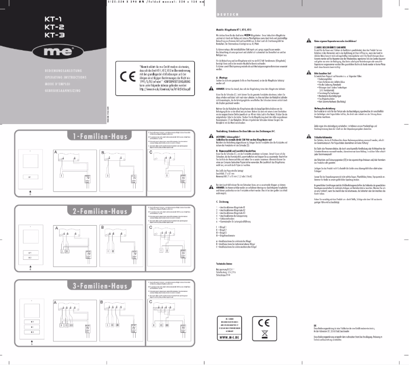 Page n°1 - Manuel utilisateur m-e KT-1
