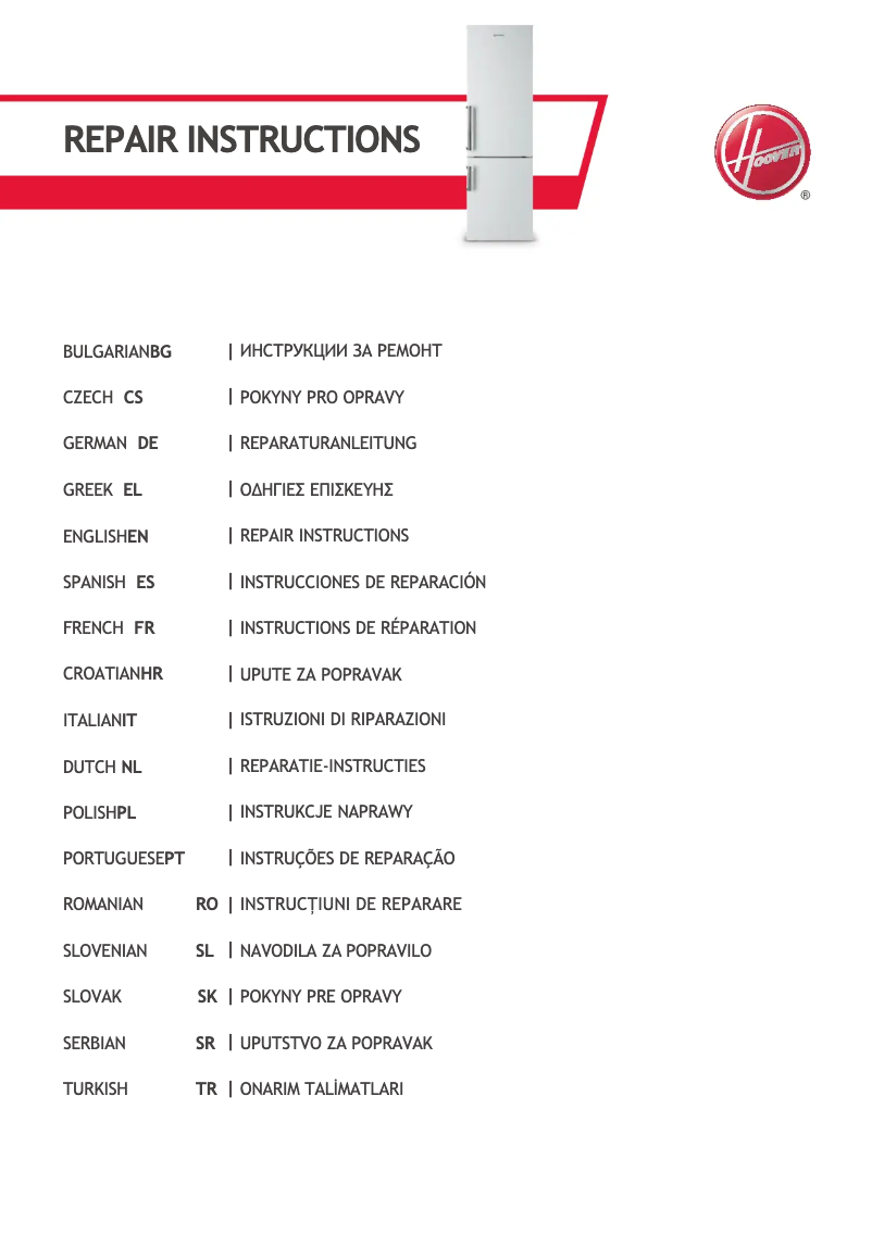 Página 1 del manual Manual de usuario Hoover HBFUP 130 NK