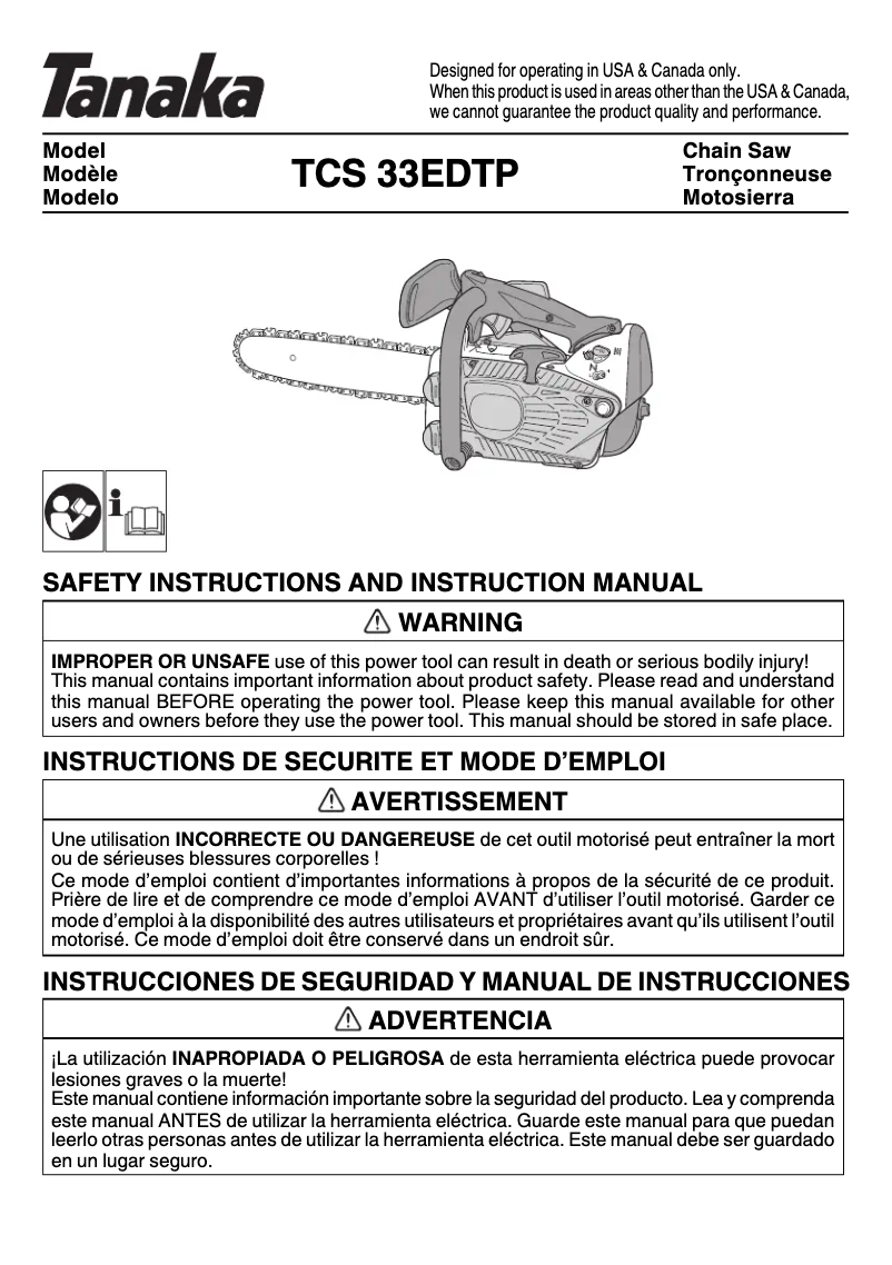 Image de la première page du manuel de l'appareil TCS33EDTP