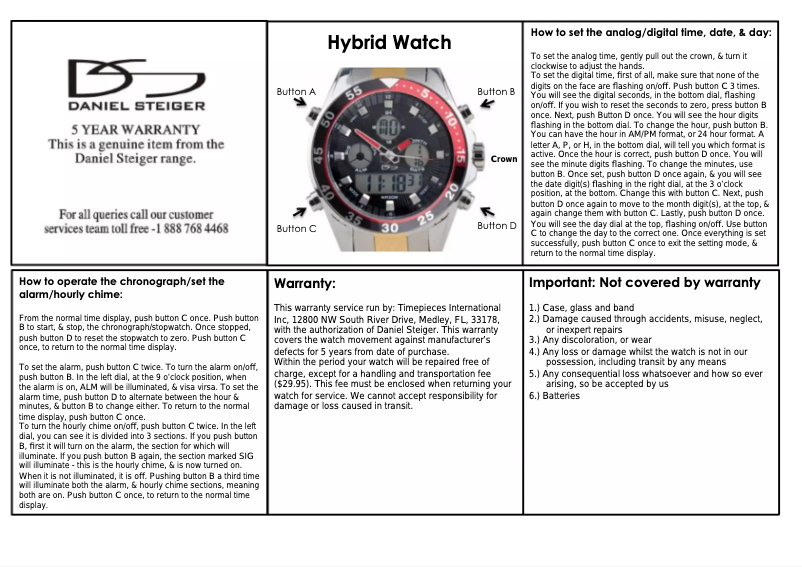 Image de la première page du manuel de l'appareil Hybrid