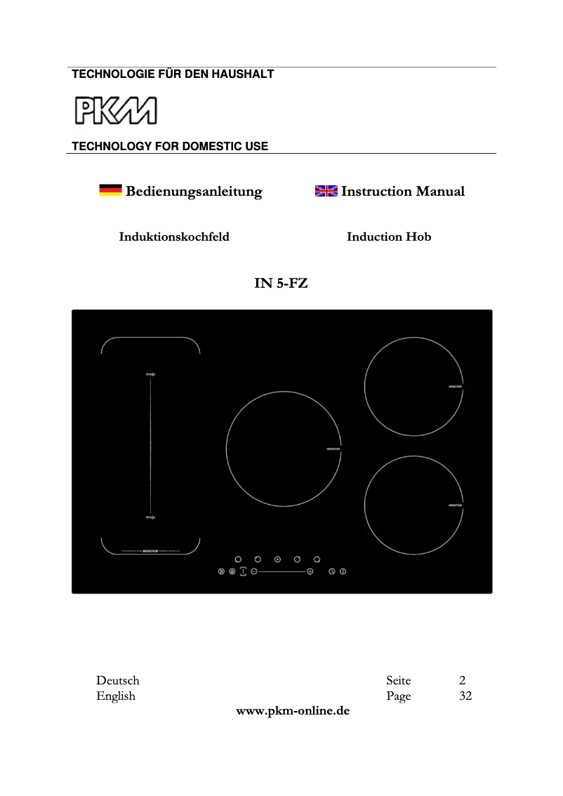 Página 1 del manual Manual de usuario PKM IN5-FZ
