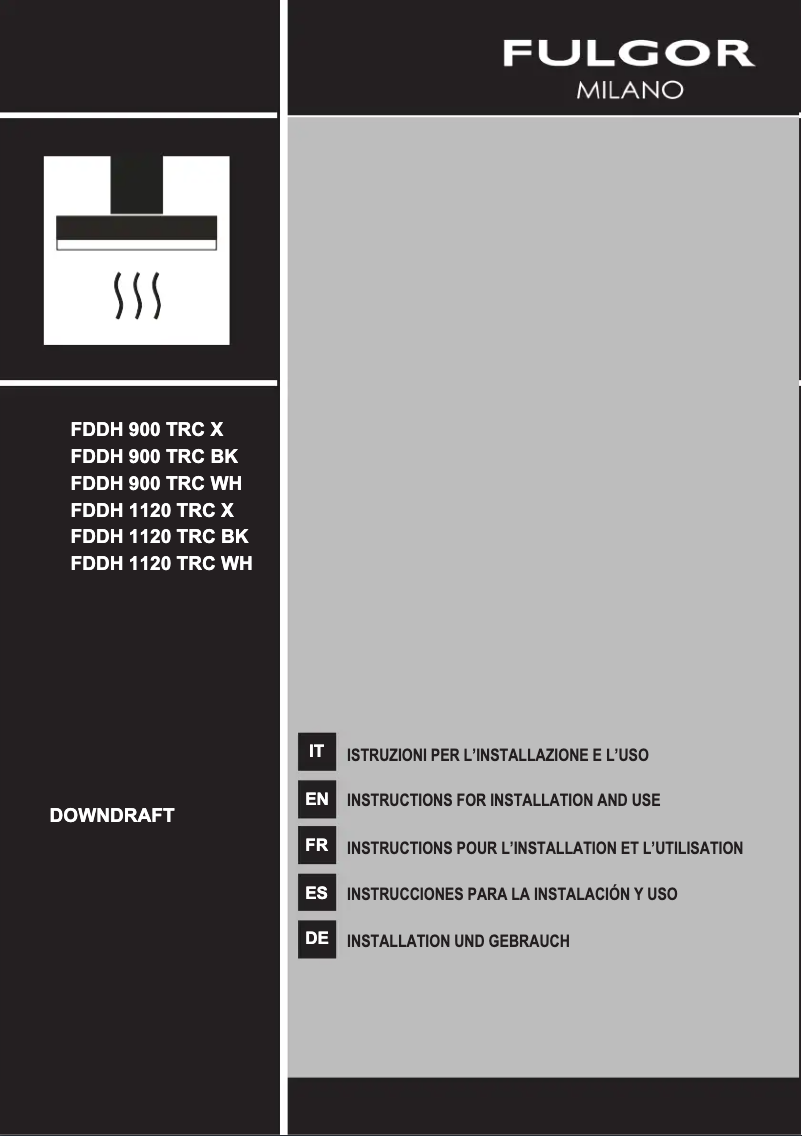 Page 1 de la notice Manuel utilisateur Fulgor Milano FDDH 1120 TRC WH