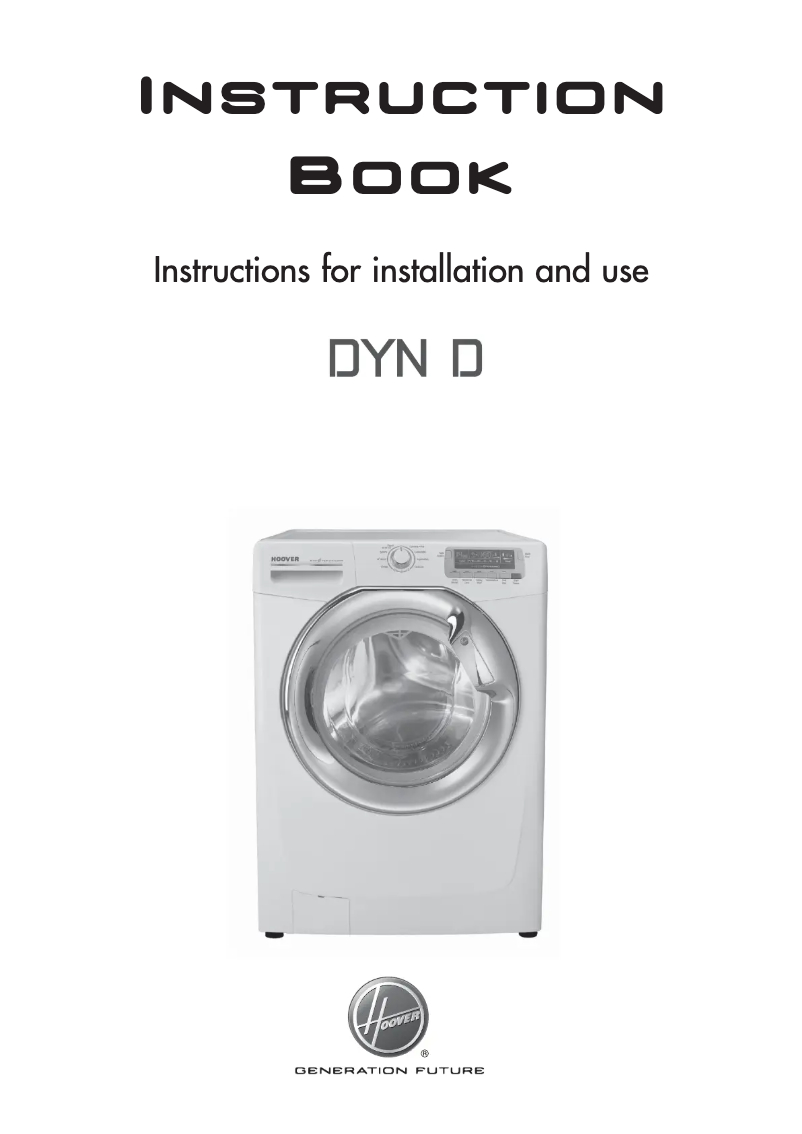 Page n°1 - Manuel utilisateur Hoover DYN 8164DS/1-80