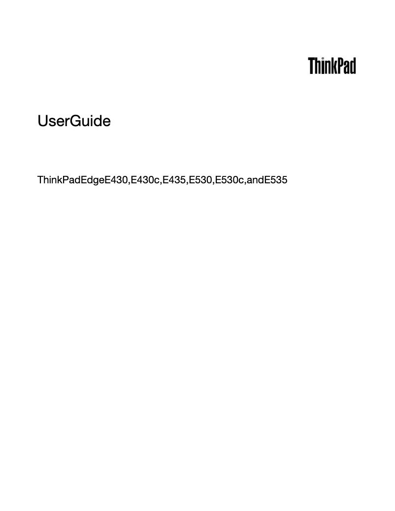 Page 1 de la notice Manuel utilisateur Lenovo ThinkPad Edge E430