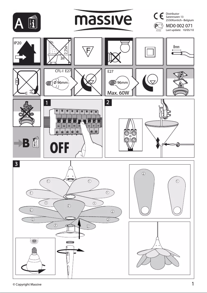 Page n°1 - Manuel utilisateur Massive Kico 40356/20/10