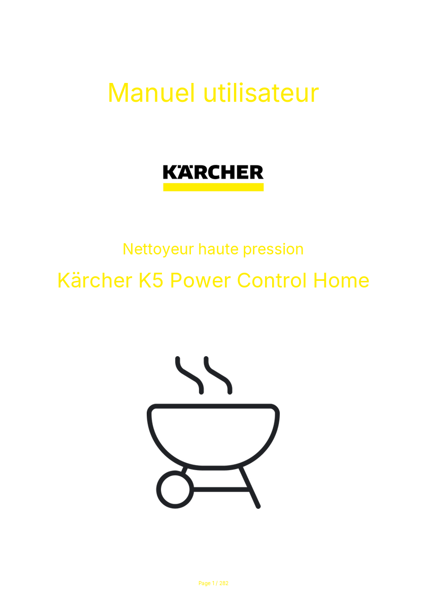 Image de la première page du manuel de l'appareil K5 Power Control Home