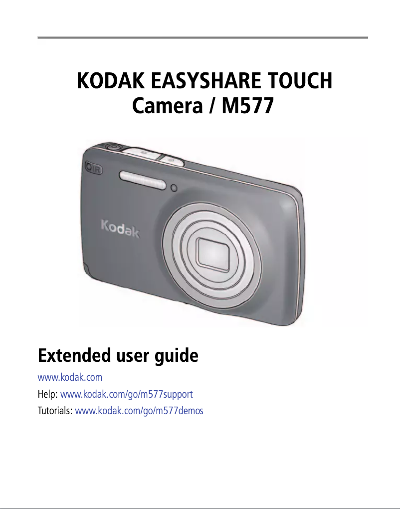 Image de la première page du manuel de l'appareil EasyShare Touch M577