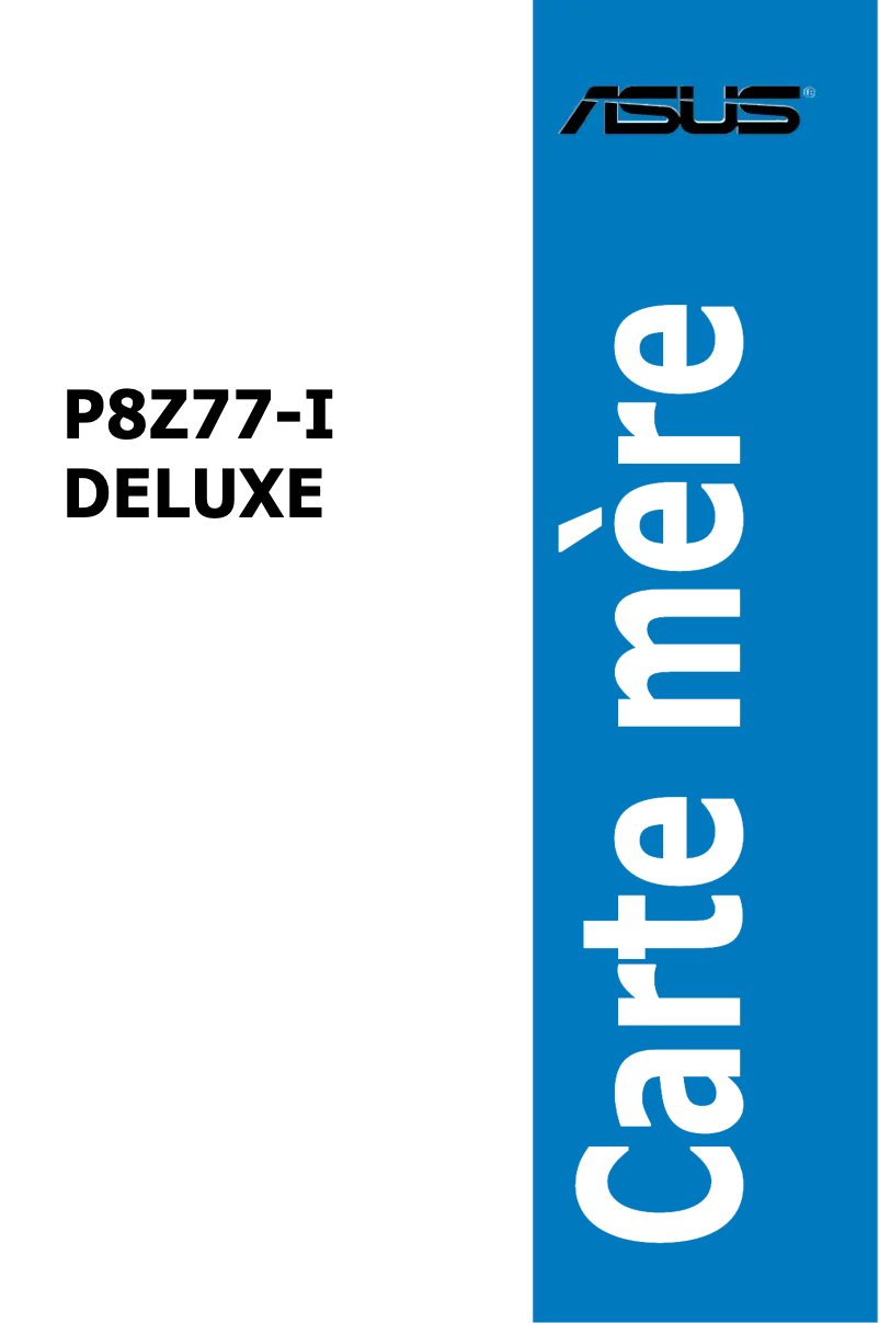 Image de la première page du manuel de l'appareil P8Z77-I DELUXE
