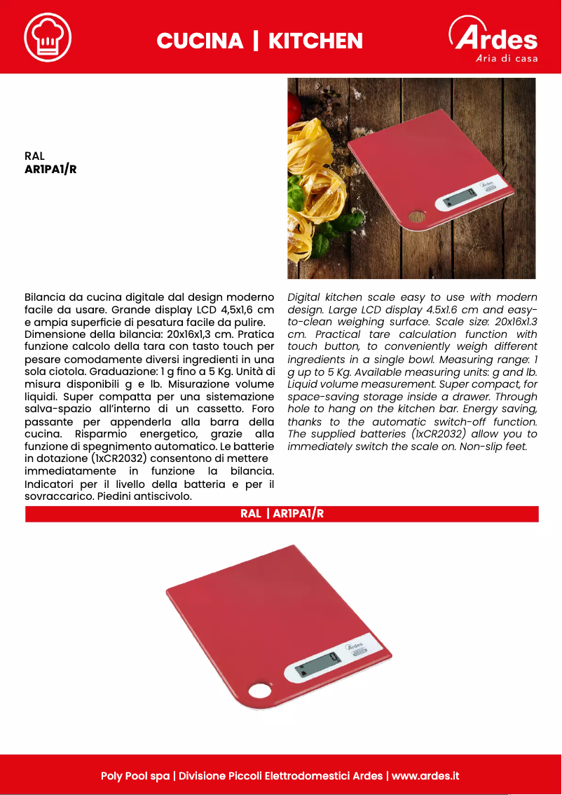 Imagen de la primera página del manual del dispositivo AR1PA1/R