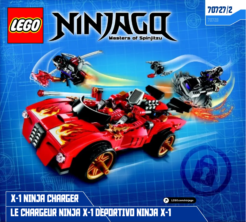 Page 1 de la notice Manuel utilisateur Lego Ninjago 70727