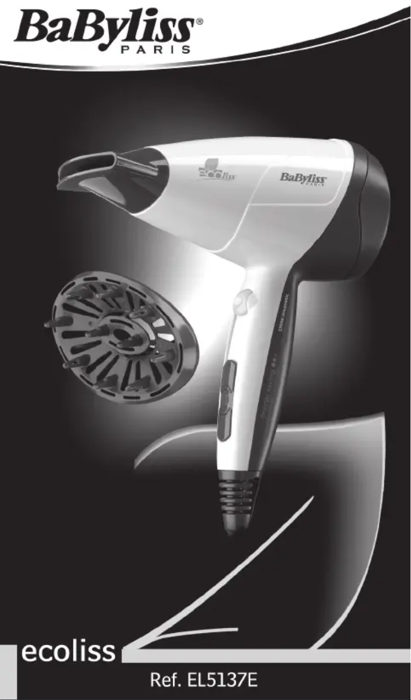 Page n°1 - Manuel utilisateur BaByliss EL5137E