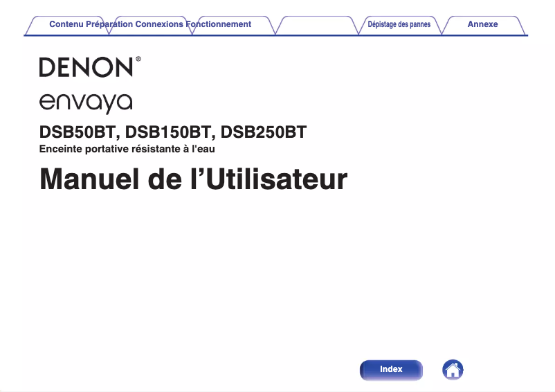 Page n°1 - Manuel utilisateur Denon Envaya DSB-250BT