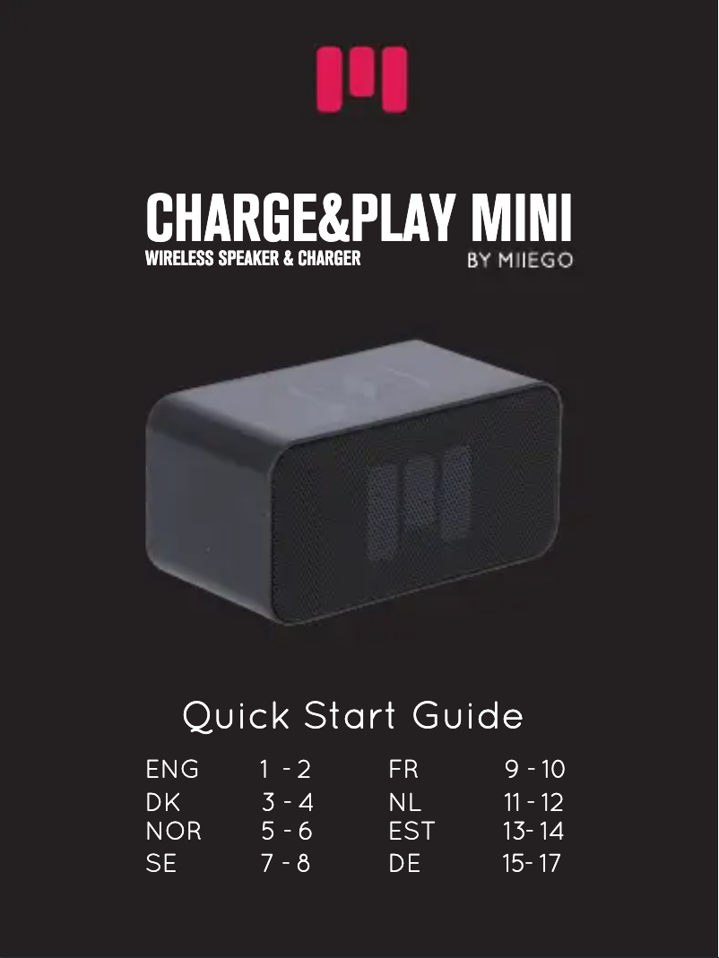 Página 1 del manual Manual de usuario Miiego CHARGE&PLAY MINI