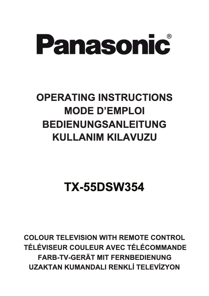 Page 1 de la notice Manuel utilisateur Panasonic Viera TX-55DSW354