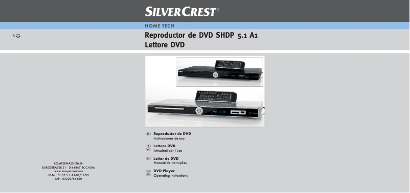 Page 1 de la notice Manuel utilisateur SilverCrest DVD SHDP 5.1 A1