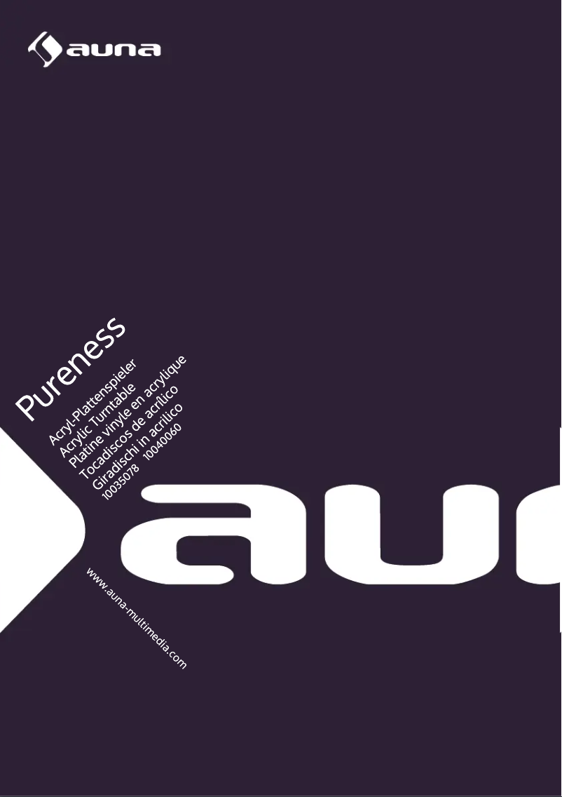 Page 1 de la notice Manuel utilisateur Auna Pureness