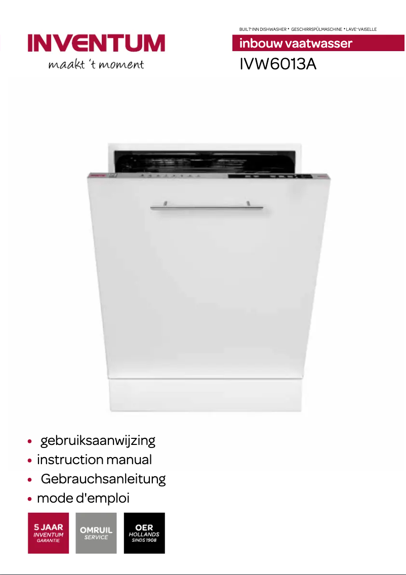 Page 1 de la notice Manuel utilisateur Inventum IVW6013A
