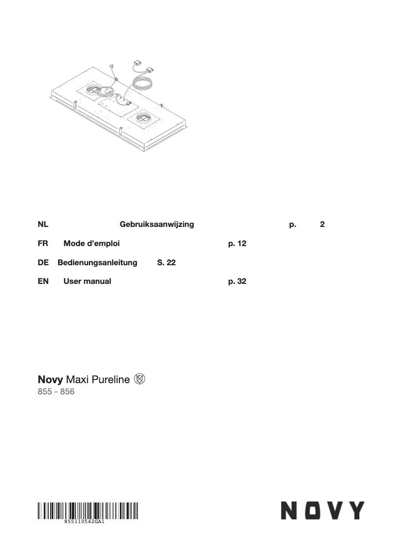Page 1 de la notice Manuel utilisateur Novy Maxi Pure'line 856