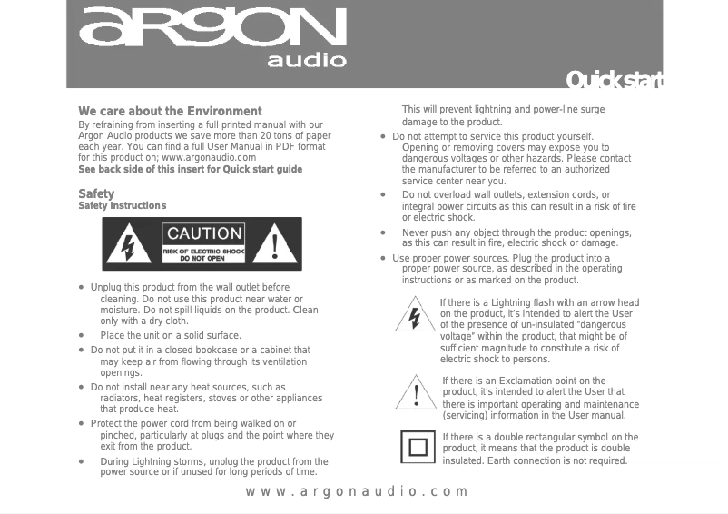 Página 1 del manual Manual de usuario Argon INet3+