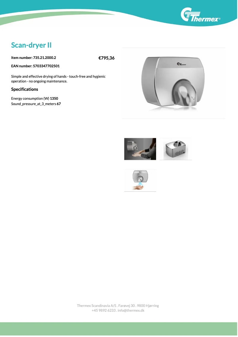 Image de la première page du manuel de l'appareil Scan-dryer