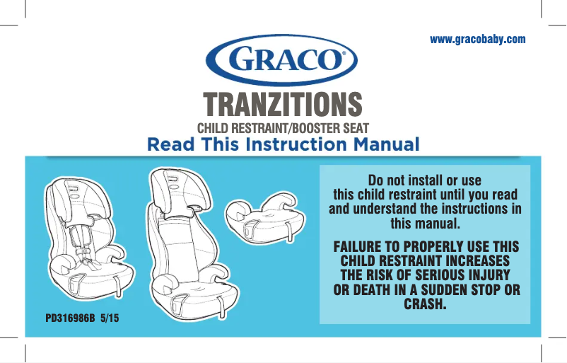 Page 1 de la notice Manuel utilisateur Graco Tranzitions