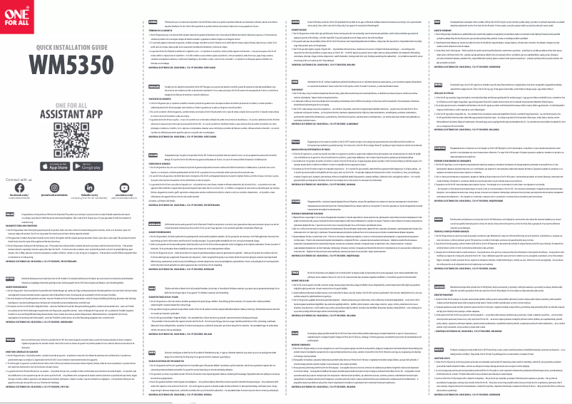 Page 1 de la notice Manuel utilisateur One for all WM 5350