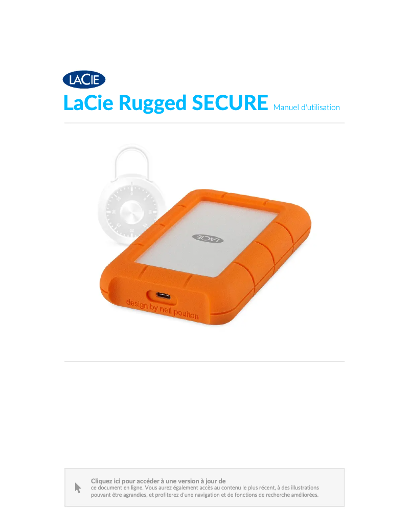 Página 1 del manual Manual de usuario LaCie Rugged Secure