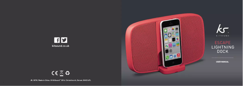 Page n°1 - Manuel utilisateur KitSound Escape
