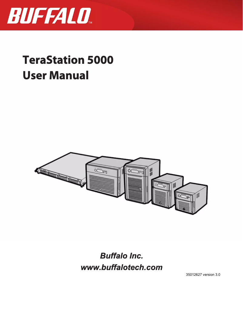 Page 1 de la notice Manuel utilisateur Buffalo TeraStation TS5800D