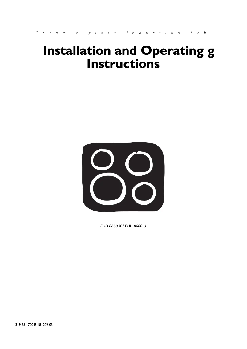 Image de la première page du manuel de l'appareil EHD 8680 U