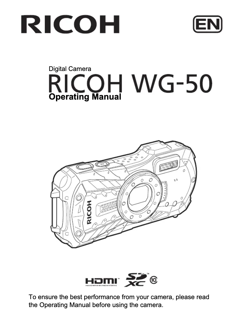 Page n°1 - Manuel utilisateur Ricoh WG-50