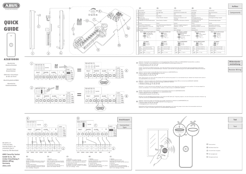 Page 1 de la notice Manuel utilisateur Abus AZGB10000