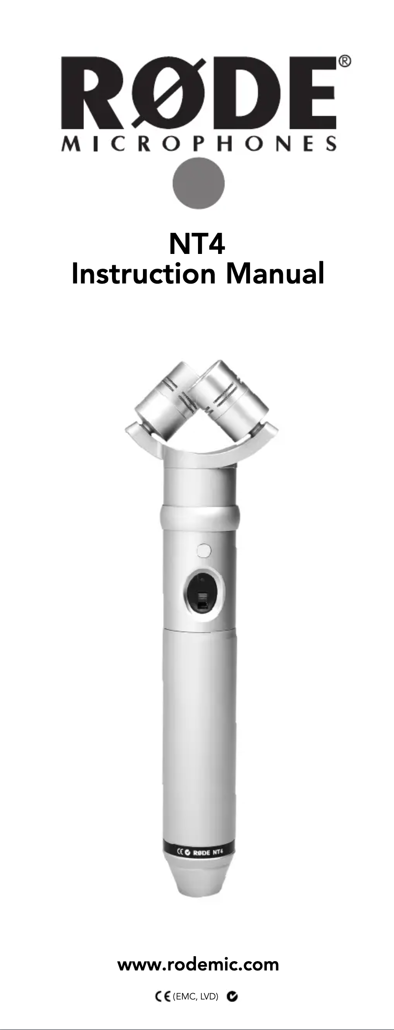 Page 1 de la notice Manuel utilisateur Røde NT4