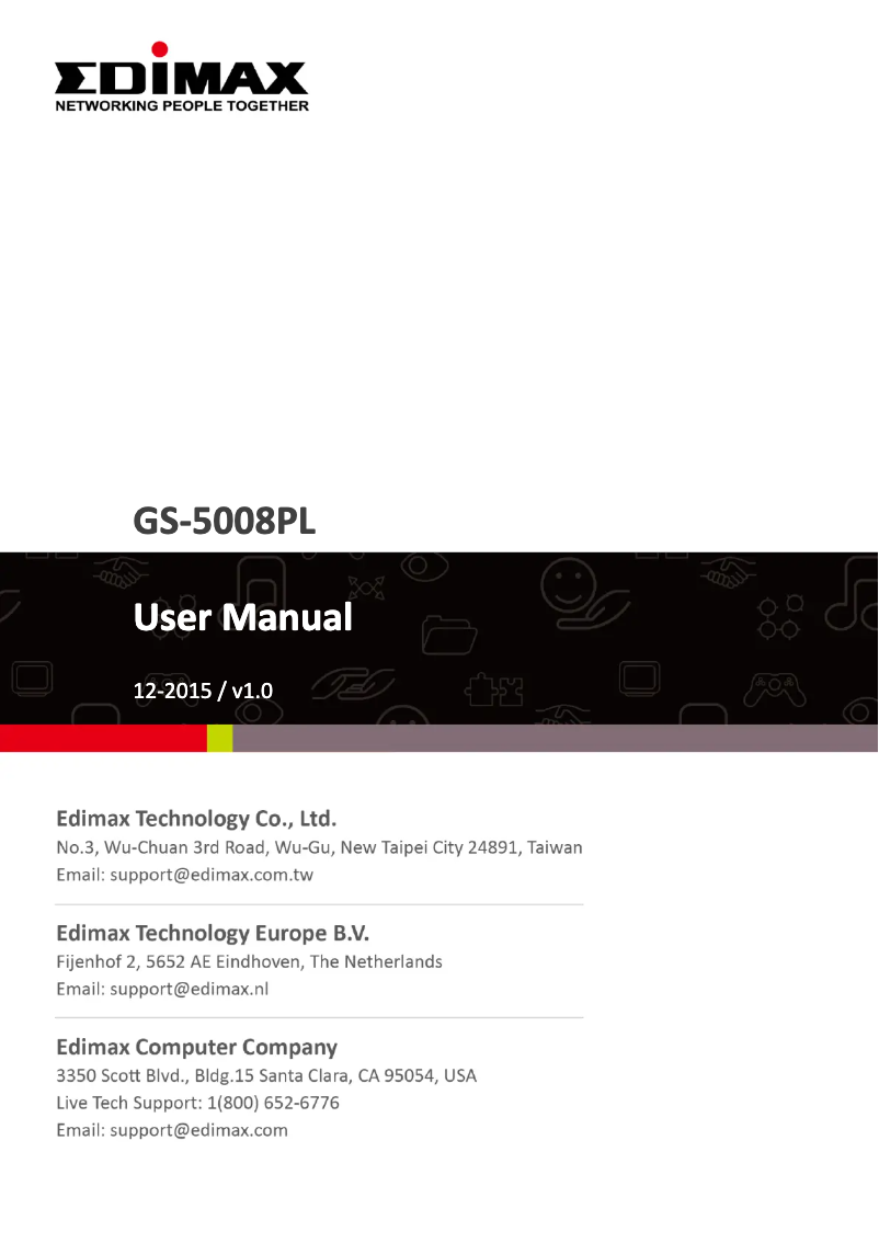 Page n°1 - Manuel utilisateur Edimax GS-5008PL