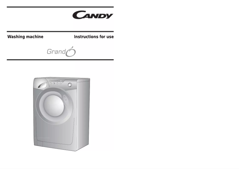 Page n°1 - Manuel utilisateur Candy GO4146