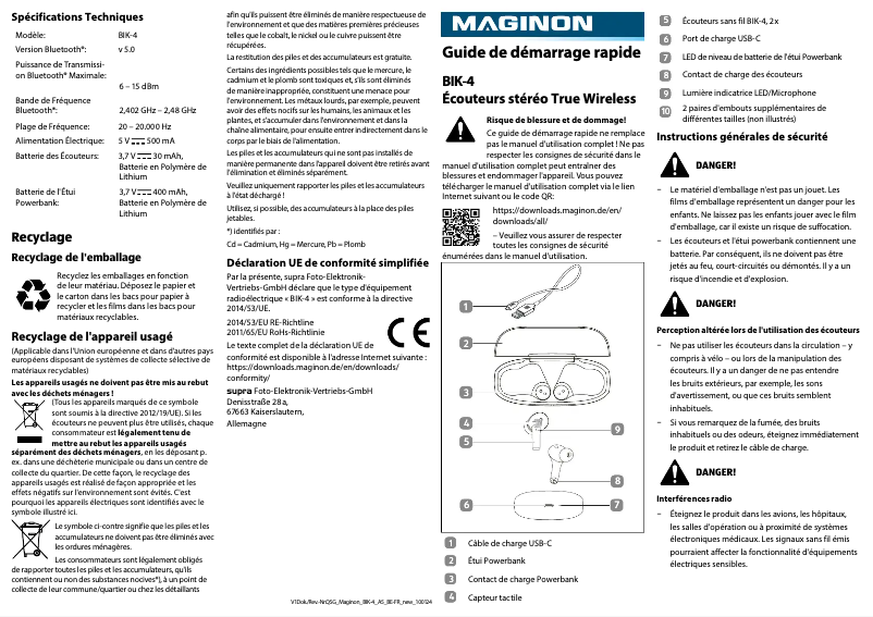 Imagen de la primera página del manual del dispositivo BIK-4