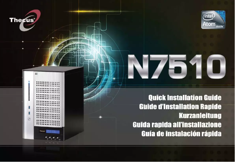 Page 1 de la notice Manuel utilisateur Origin Storage Thecus N7510