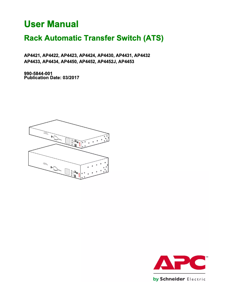 Page n°1 - Mode d'emploi APC AP4422