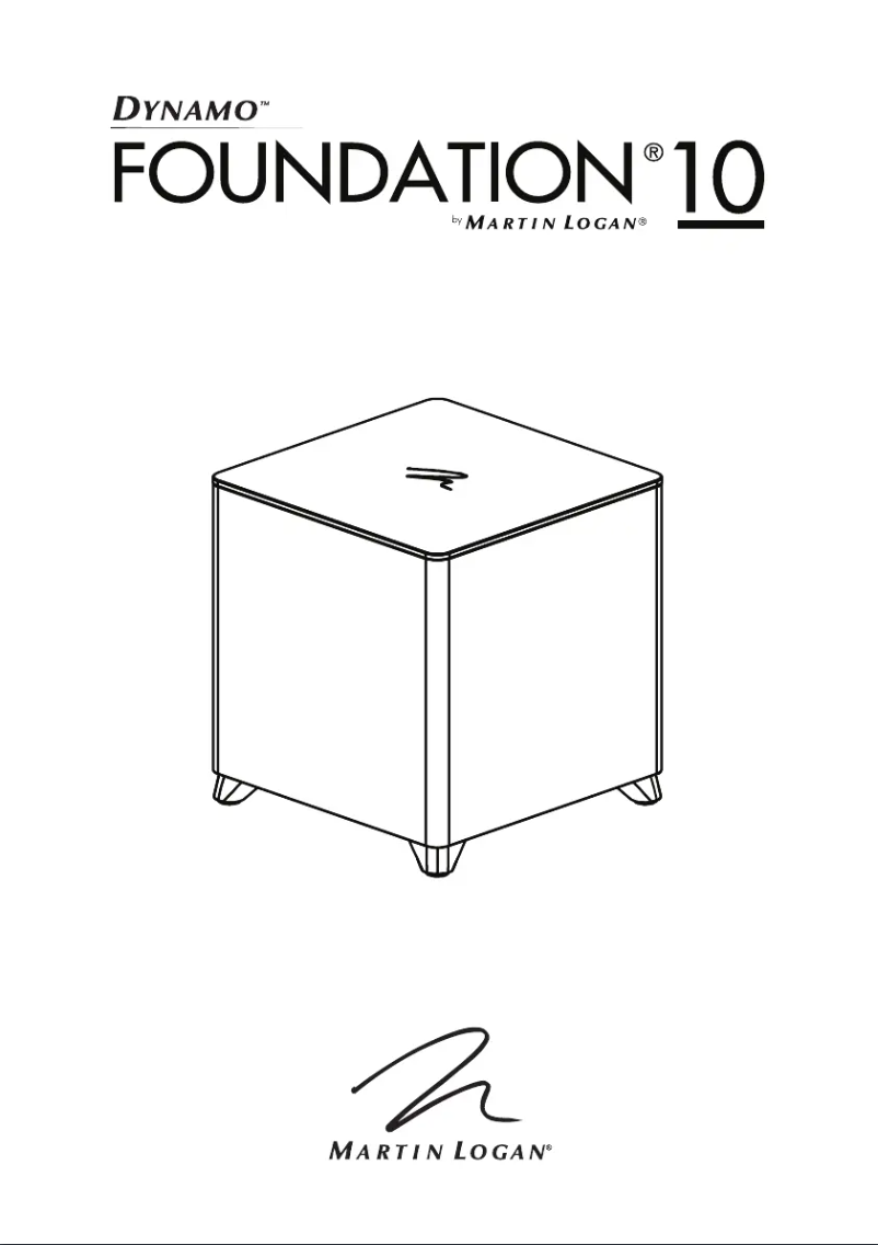Page n°1 - Manuel utilisateur Martin Logan Dynamo Foundation 10