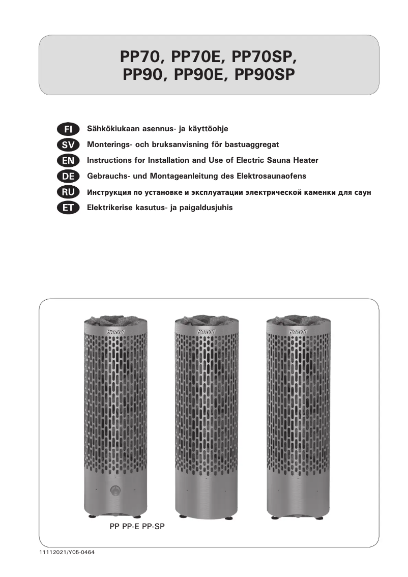 Image de la première page du manuel de l'appareil Cilindro Plus PP90SP HPP900400SP