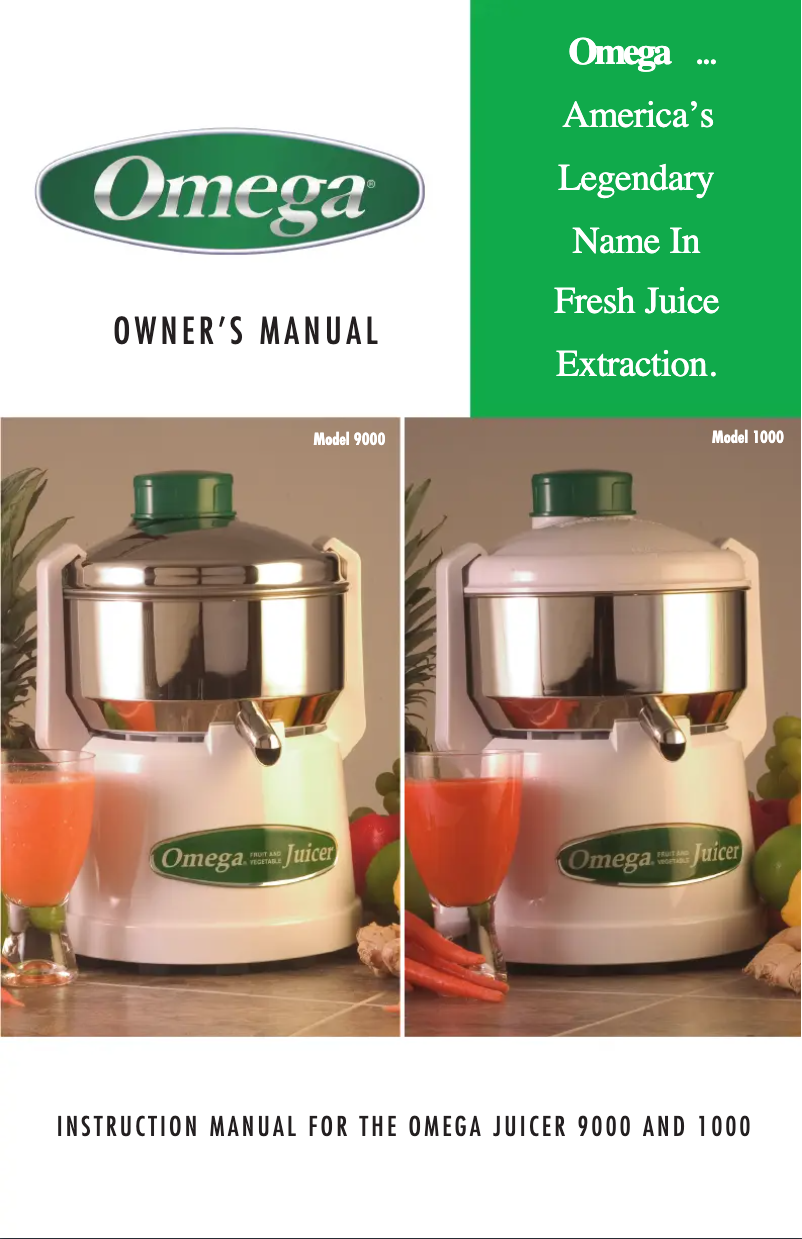 Page n°1 - Manuel utilisateur Omega Model 1000
