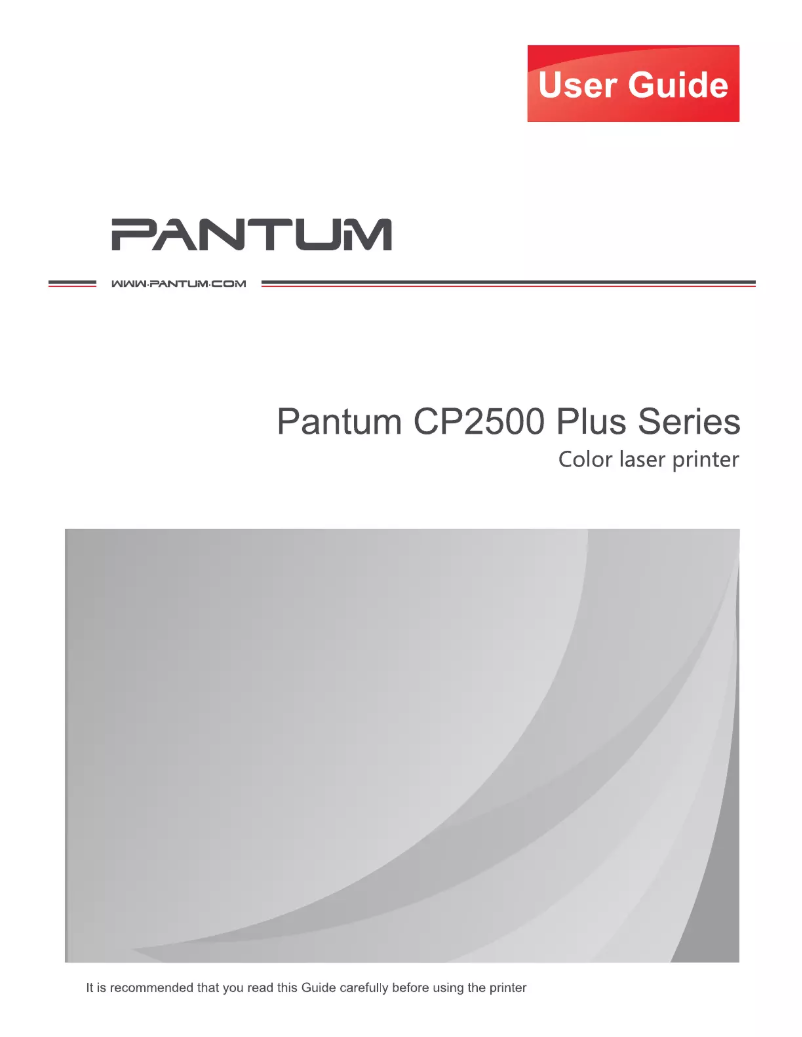 Page n°1 - Manuel utilisateur Pantum CP2500DN PLUS
