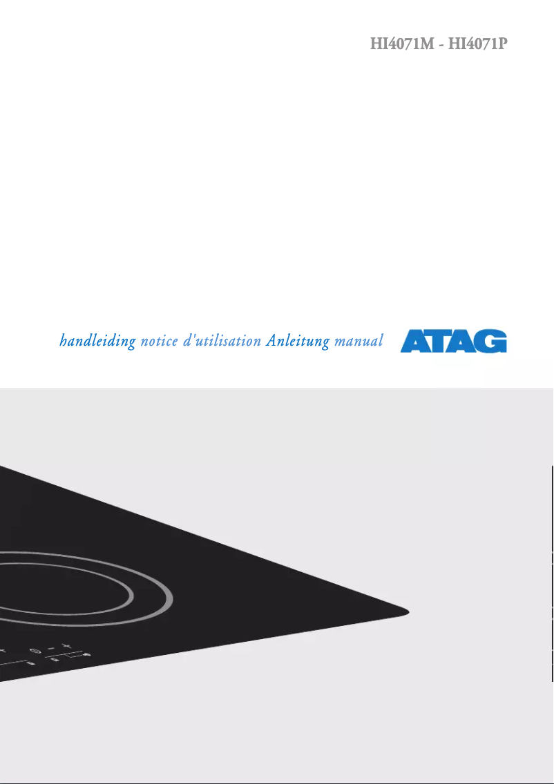 Page n°1 - Manuel utilisateur Atag HI4071M
