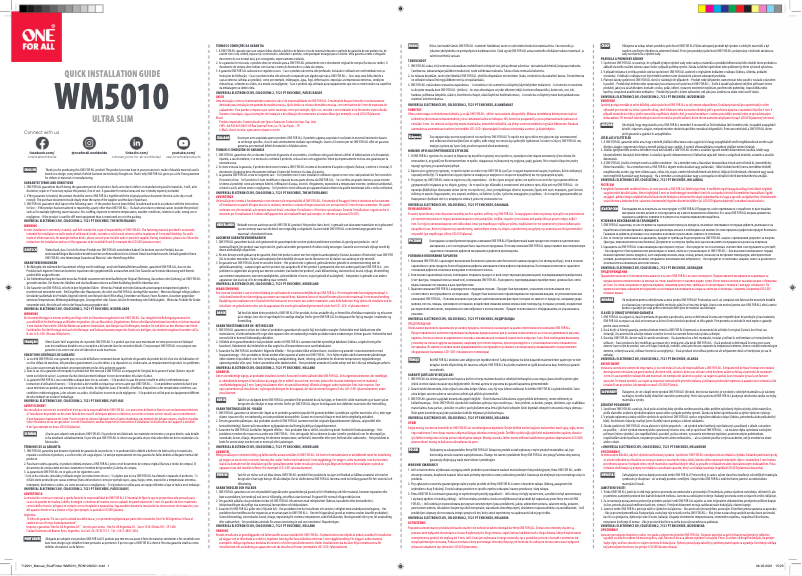 Page 1 de la notice Manuel utilisateur One for all WM 5010